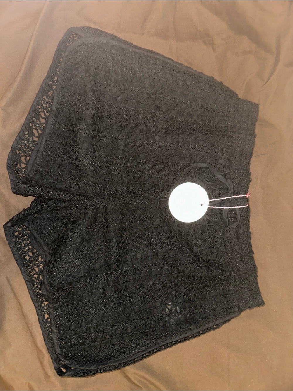 Umgee Black Crochet Lace Women's Shorts